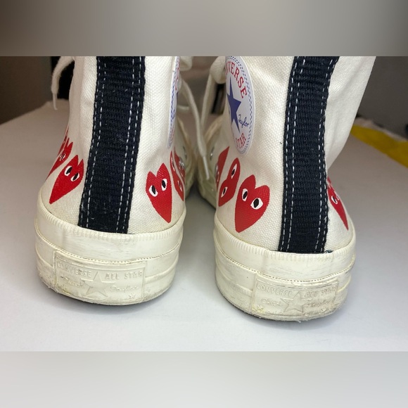 Comme Des Garcons PLAY X Chuck 70 Heart High Top Unisex  Sneaker  M7/WMN9 - Picture 10 of 17